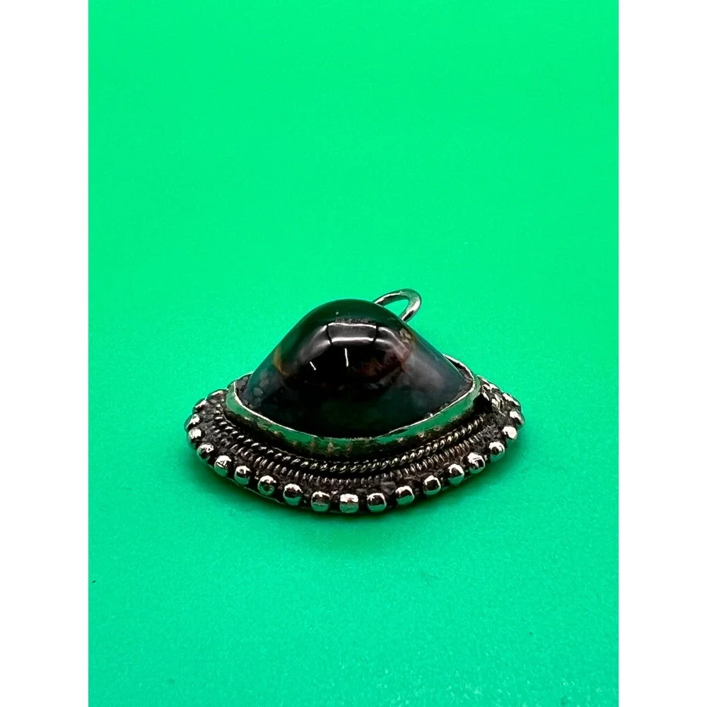 Vintage Natural Black‎ Stone Pendant Jewelry